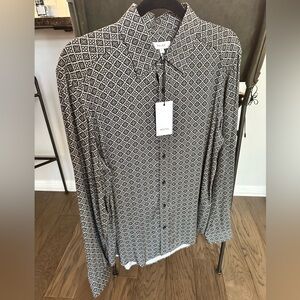 NWT Reiss men’s Tatten button collar dress shirt Large Slim fit (UK)